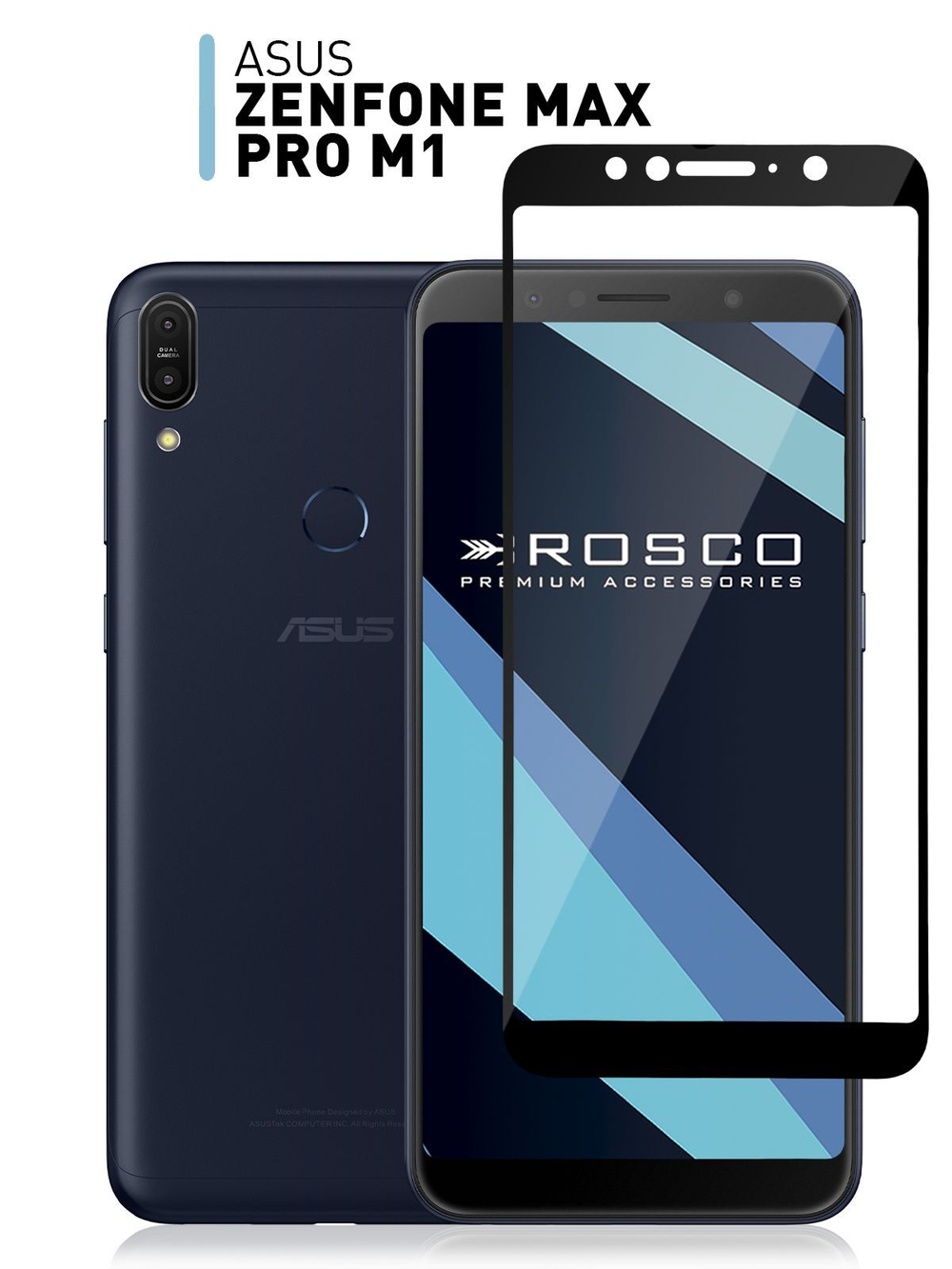 Защитное стекло ROSCO для ASUS ZenFone Max Pro M1 (ZB601KL);ASUS ZenFone Max Pro M1 (ZB602KL) оптом (арт. AS-ZFMPM1-SP-GLASS-BLACK)