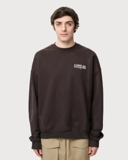 COMME DES FUCKDOWN ТОЛСТОВКА КОРИЧНЕВАЯ С ЛОГОТИПОМ БРЕНДА