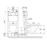 ПЭК Roca The Gap Round 893105000 подвесная чаша Rimless + инсталляция + сиденье дюропласт, без панели смыва