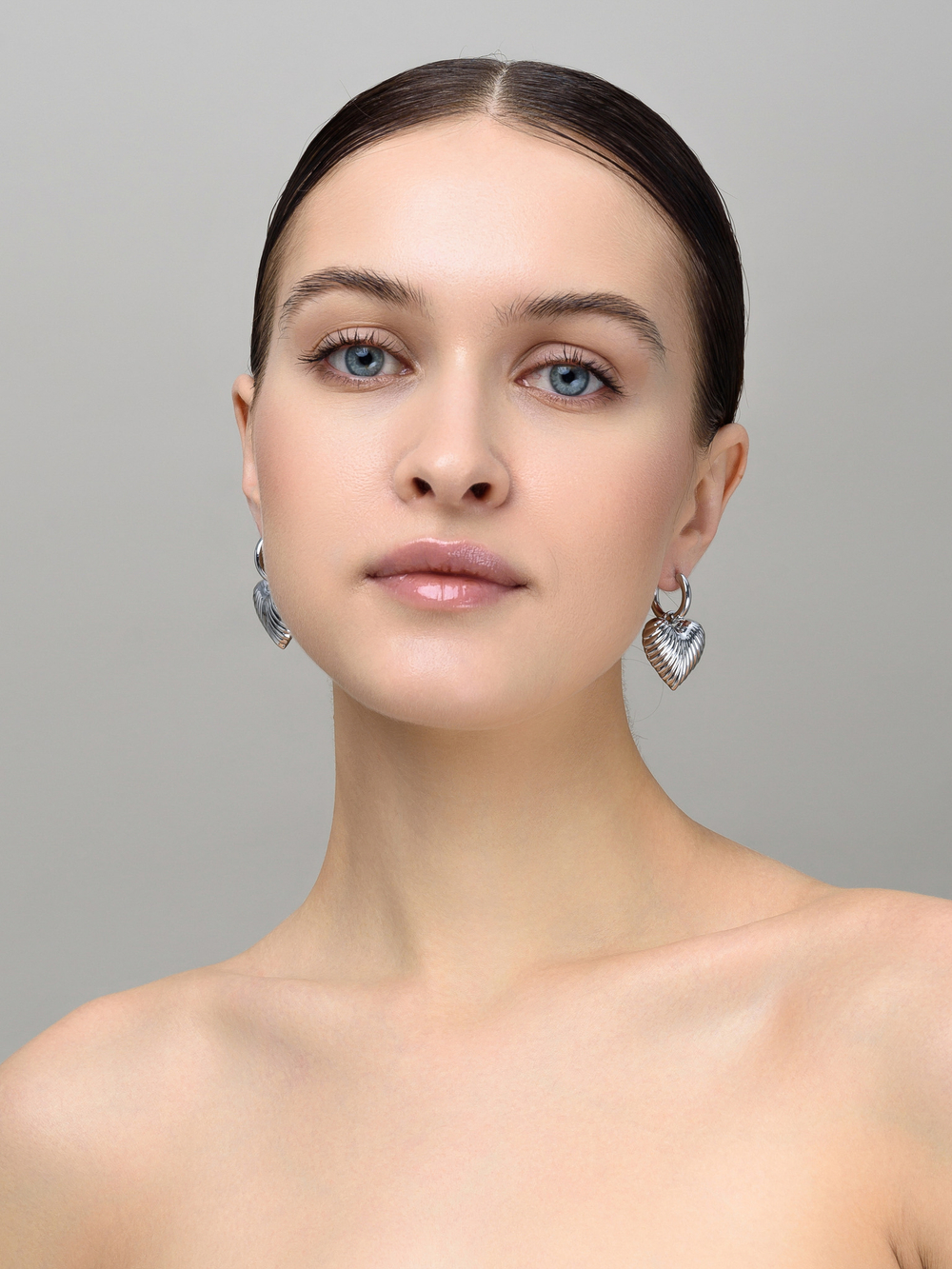 Cерьги "Ribbing Love" Silver