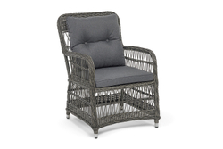 "Цесена" кресло плетеное из искусственного ротанга, цвет графит