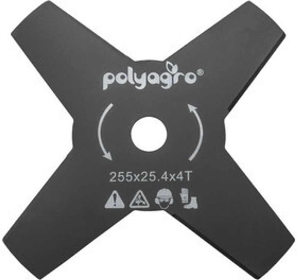 Диск для триммера 255х25,4мм 4 лопасти Polvagro