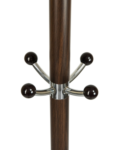 Вешалка напольная DOBRIN CLYDE (чёрный мрамор, коричневый под дерево)