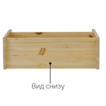 Полка настенная Ральф из массива сосны, 60x20x45 см, прозрачный лак