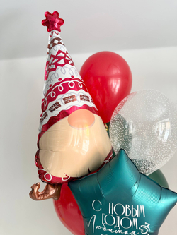 Воздушные гелиевые шарики с доставкой по Хабаровску гном №4526
