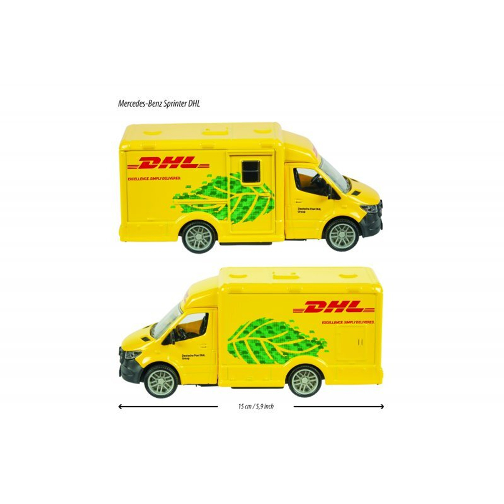 Majorette Grand - DHL Mercedes-Benz 1:43 фургон для доставки 15 см 3742000