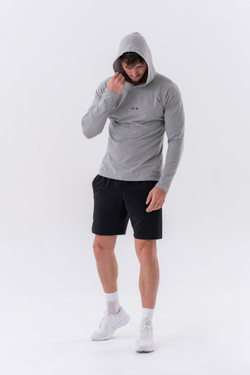 Мужской лонгслив Nebbia Long-Sleeve T-shirt with a hoodie 330 Grey