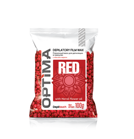 Воск в гранулах с маслом нероли Depiltouch Optima Red 100 гр.