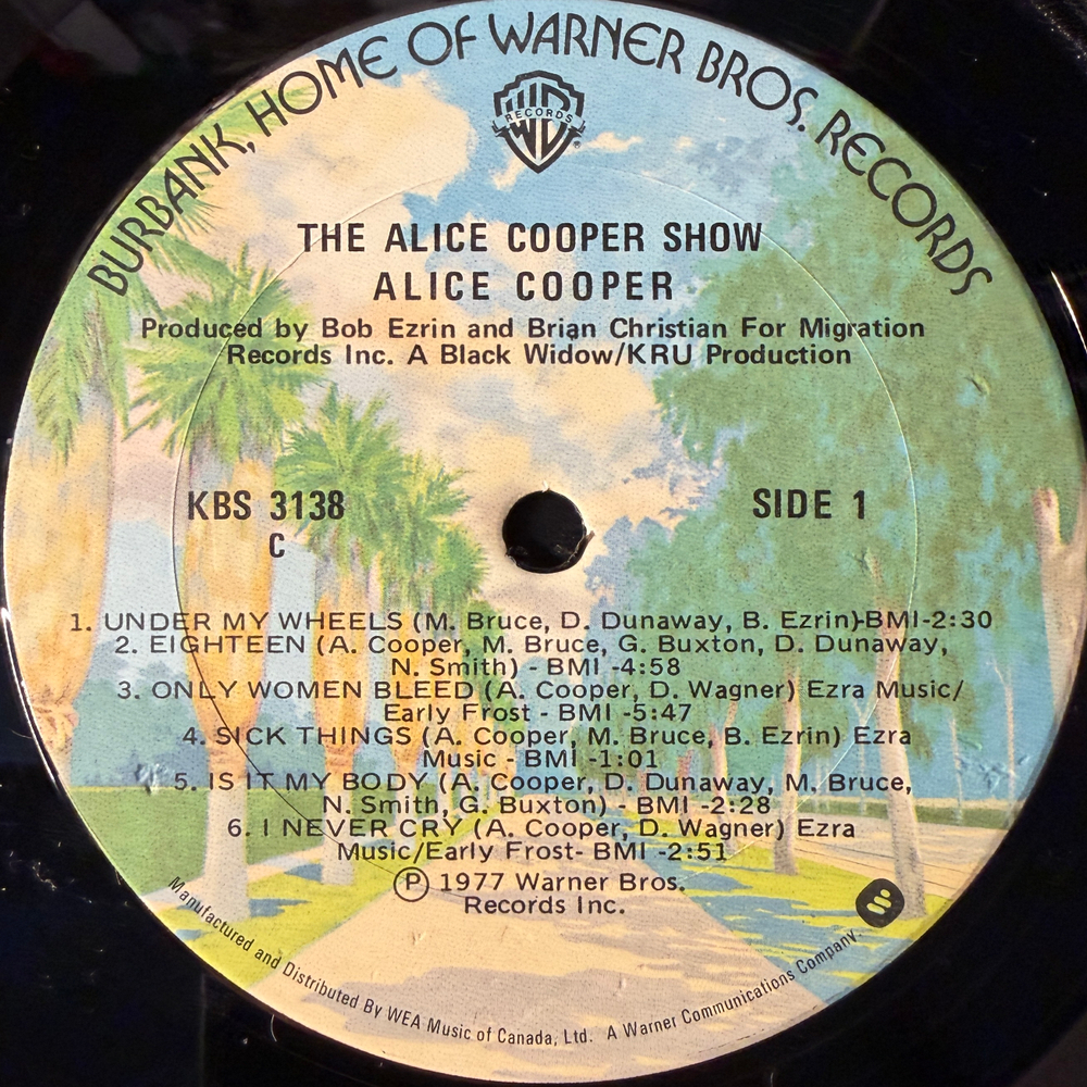 Alice Cooper ‎– The Alice Cooper Show (Канада 1977г.) Т