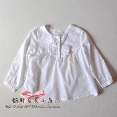 Рубашка детская из хлопка расклешенная с бантом