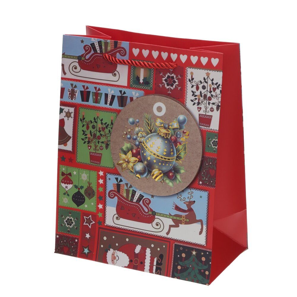 GAEM Пакет подарочный S (бумага 210г/м2, блок 12шт), L18 W10 H23 см, 4в.