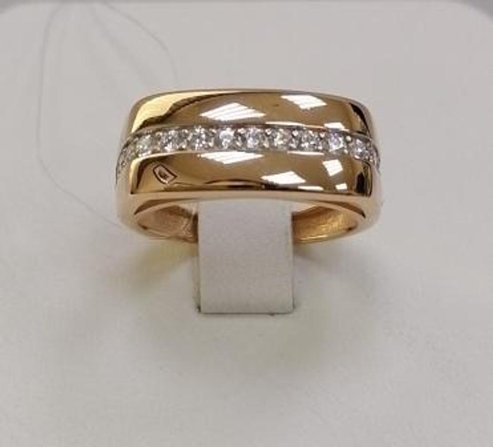 Кольцо из золота с фианитами