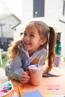 Детский стакан одностенный Klean Kanteen Kid Cup Straw Lid 10oz (296 мл) Spring Bud с трубочкой