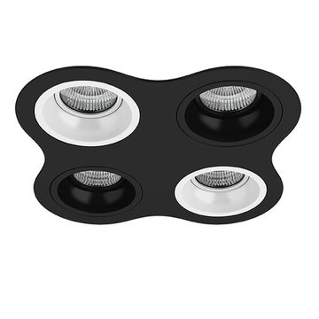 Встраиваемый точечный светильник D64706070607 черный/белый Domino Lightstar
