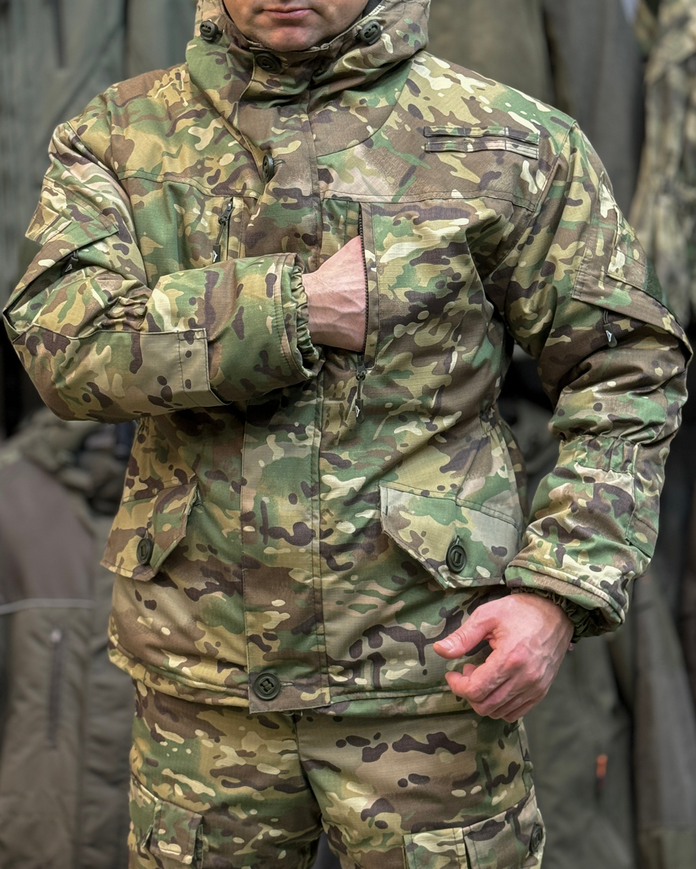 Костюм Горка 6 "Мультикам" Зима с флисом, Рип-стоп (Беларусь)