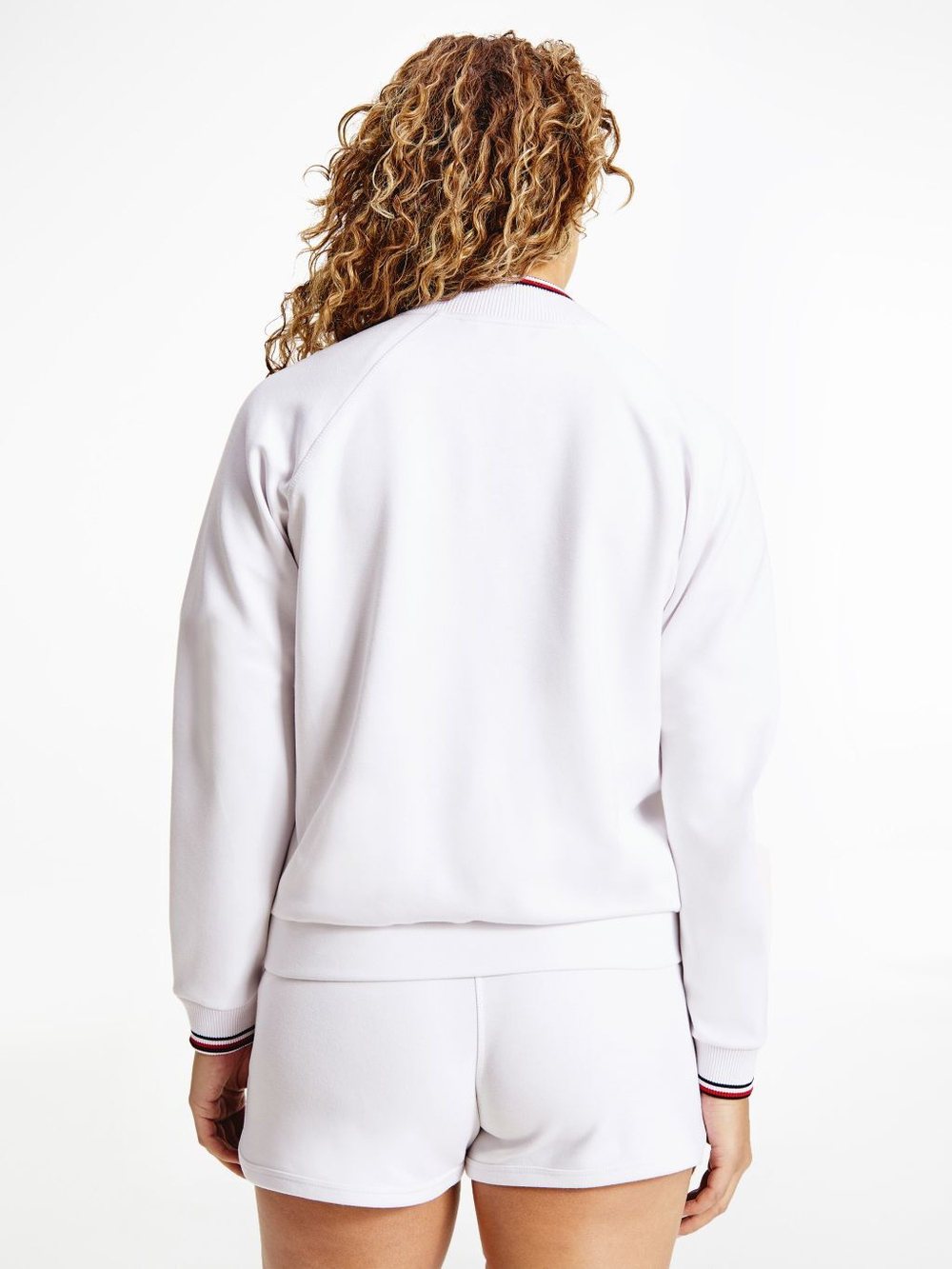 Женская теннисная куртка Tommy Hilfiger Relaxed Sueded Modal GS Bomber - White