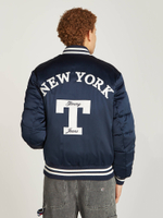 Сатиновая куртка бомбер Tommy Jeans - темно-синий(DM0DM20468)