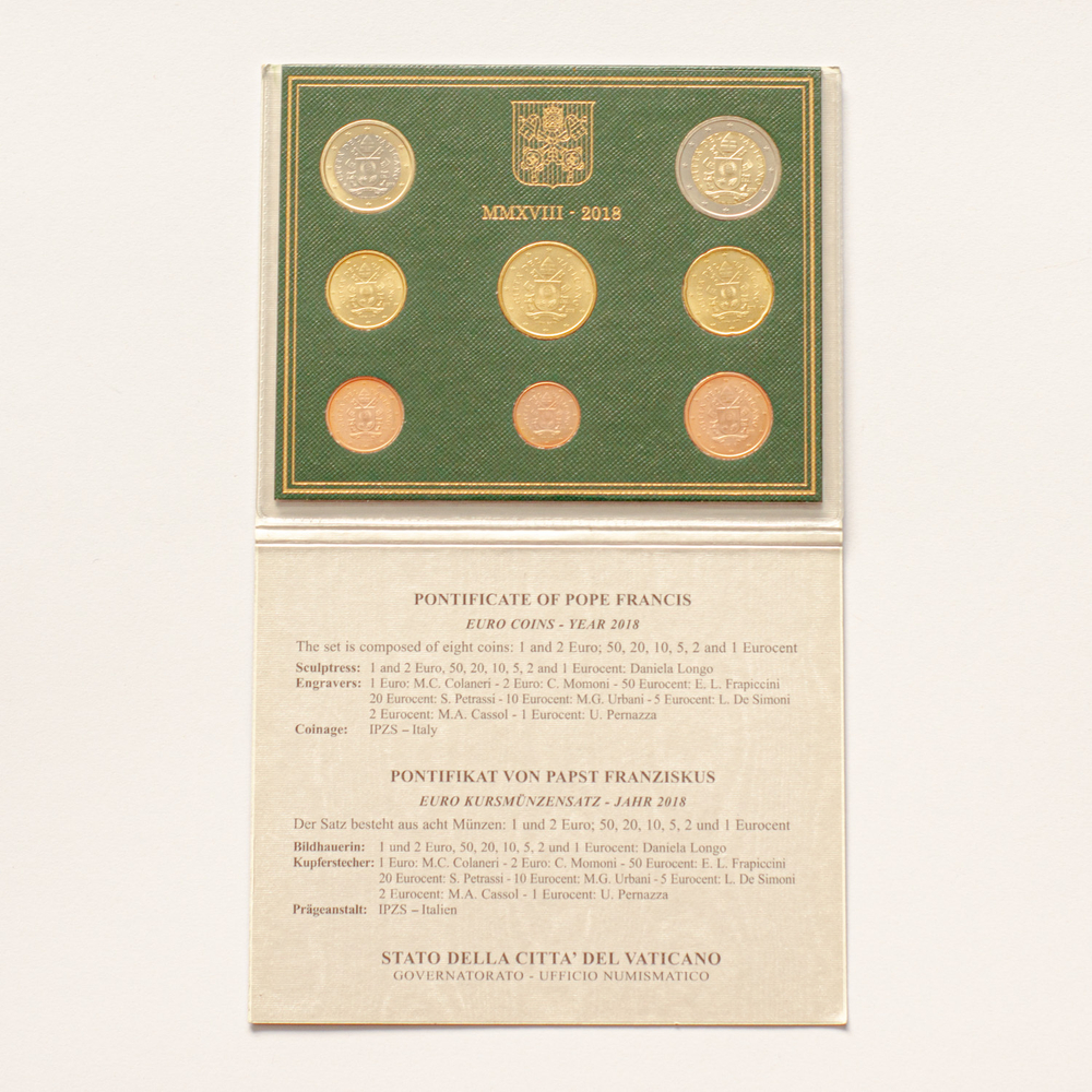 Vatican 2018 BU Set – Official Euro Coin Set