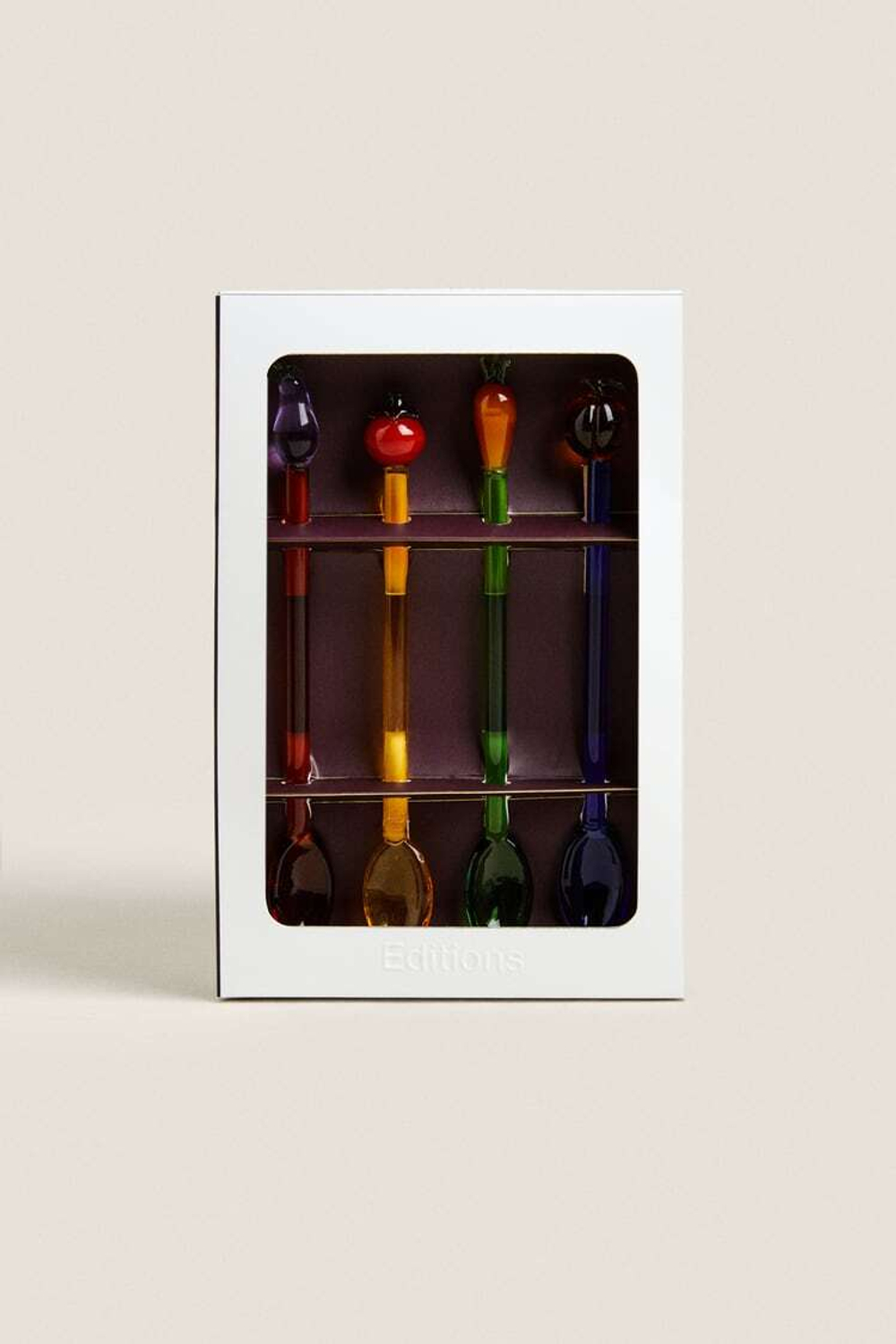 ZARA HOME НАБОР ДЕСЕРТНЫХ ЛОЖЕК ИЗ БОРОСИЛИКАТНОГО СТЕКЛА, ОРАНЖЕВЫЙ