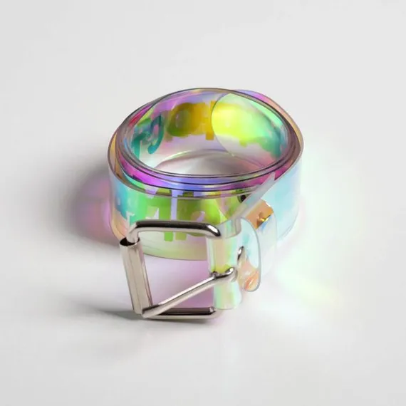 Голографический ремень в подарочной коробке &quot;Чудесной зимы&quot;, 117х3 см