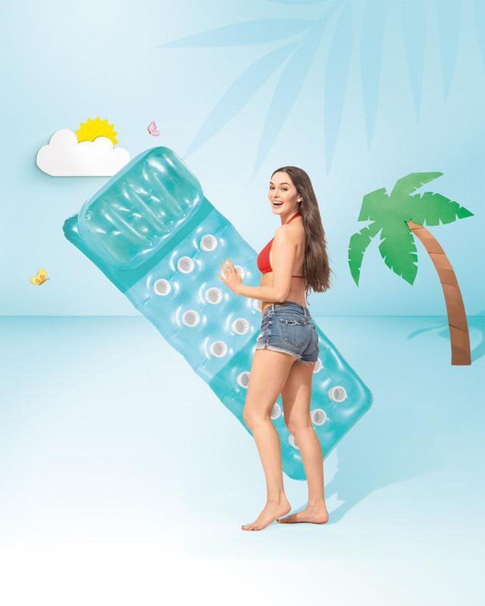 Матрас пляжный 188х71 см, МИКС 58890/589400 (Intex)