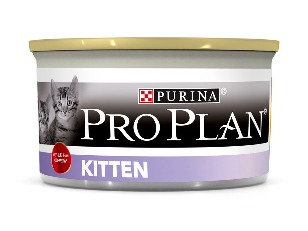 Влажный корм для котят Pro Plan мусс с курицей 85 г