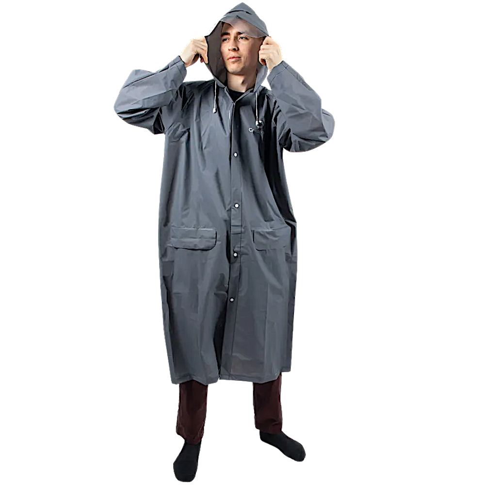 Плащ-дождевик Следопыт PF-RC-07 76х130см Плотный eva с козырьком на капюшоне и чехлом цв.Серый -