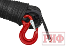 Трос для лебёдки синтетический 6 мм/15 м черный (готовый) РИФ