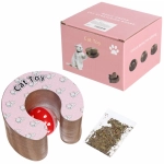 Когтеточка - трансформер с шариком для кошек «МУРРРЛЫКА», радуга, 6 трансформаций, 11*24см