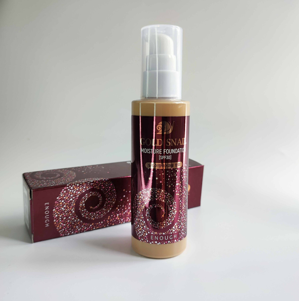 Тональный крем с муцином улитки ENOUGH Gold Snail Moisture Foundation SPF30/PA тон 21