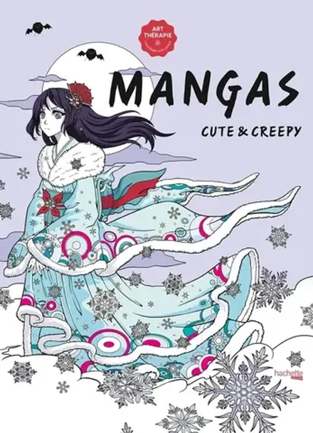 Hachette раскраска по номерам MANGAS CUTE & CREEPY