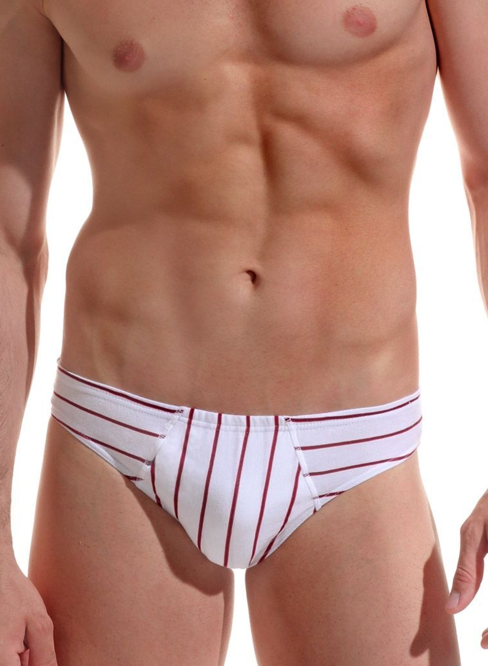 Набор из 3 мужских трусов-слип в полоску (Размер: L) (Цвет: белый с голубым)