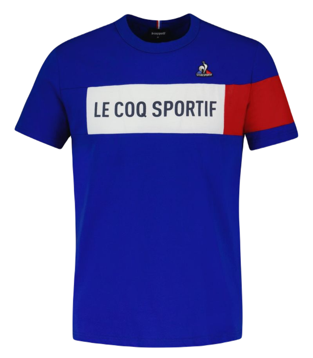 Мужская теннисная футболка Le Coq Sportif TRI Tee Short Sleeve N°1 - bleu electro
