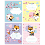 Тетрадь школьная А5 12л линия "Сладкий и милый" блестки, 338720 (BG)