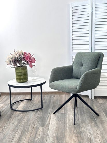 Стул MEADOW 360 град. поворот. Зеленый Lake-352, ткань / черный каркас