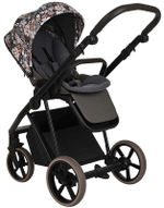 Детская коляска Roan Sol Flowers 3 в 1 с автокреслом Pituso Baesa Pro Black,Beige Canopy RSF/5003 Forest Clearing/Black