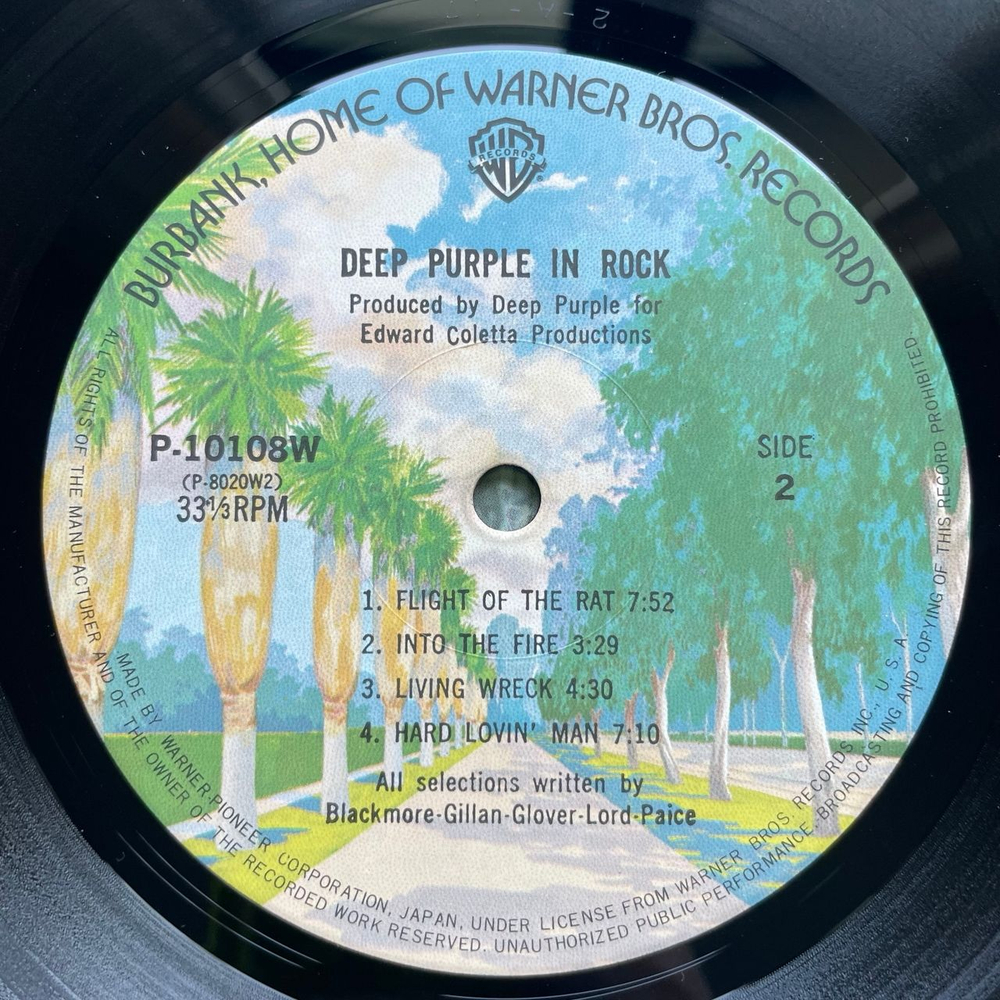 Винтажная виниловая пластинка LP Deep Purple In Rock (Япония 1976) (Без Оби)