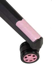 Кресло офисное Лотус GTO /Lotus GTO черная экокожа фиолетовая окантовка/ пластиковая крестовина