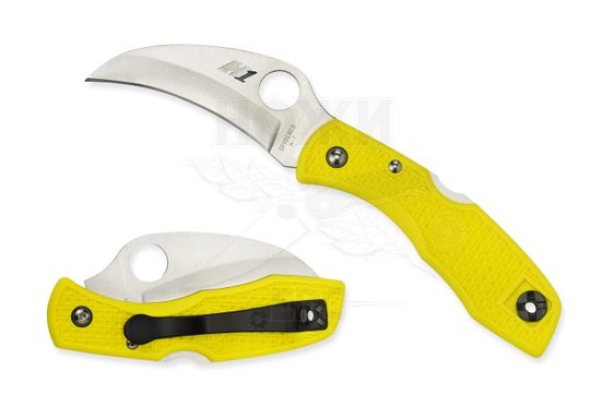 Складной нож Spyderco Tasman Salt C106PYL c клинком из стали H1, рукоять FRN