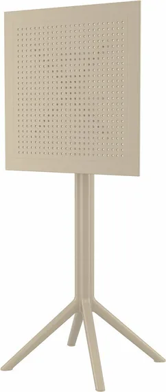 Стол пластиковый барный складной Sky Folding 60х60 бежевый