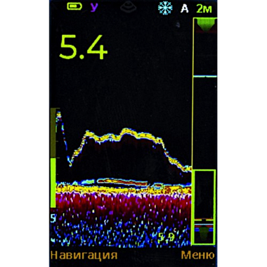 Эхолот Практик 8 v.2 320х240p 2луча 12° и 35° 107х70х28мм 300г кабель 2м ( ГП62 )