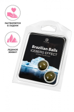 Массажное масло Secret Play Brazilian Balls ледяной эффект 2 шт