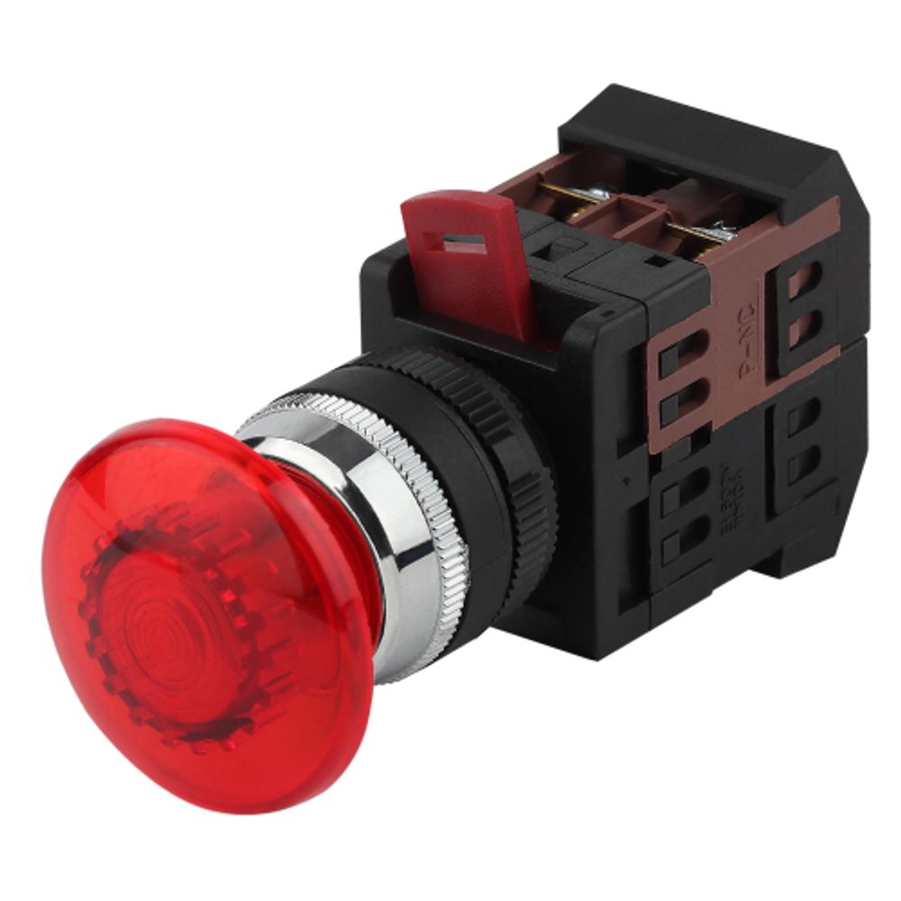 Кнопка ЭРА BBG30-AEA-K04E АEА-22 Грибок красный d22мм 1з+1р | Кнопки управления