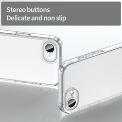 Чехол прозрачный для iPhone 16e, мягкие усиленные боковые рамки