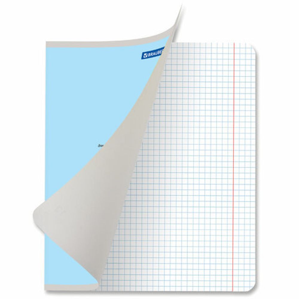 Тетрадь 12 л. BRAUBERG КЛАССИКА NEW клетка, обложка картон, СИНЯЯ, 105686 ,20шт