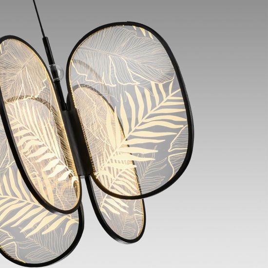 6665/53L L-VISION ODL_EX24 143 Подвесной светильник брашир. черный/металл/акрил IP20 LED 54W 2650Лм 3000K PIUMA