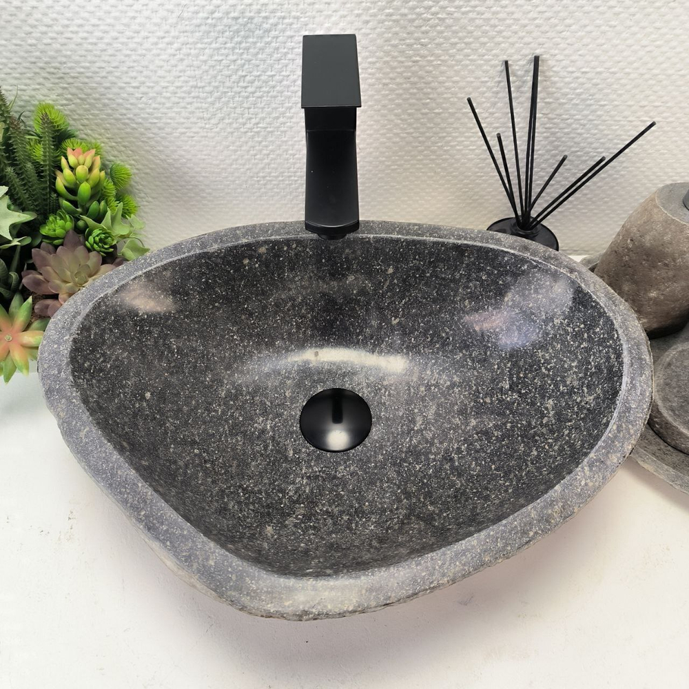 Раковина из речного камня RS-63516 (48*35*15) 0122