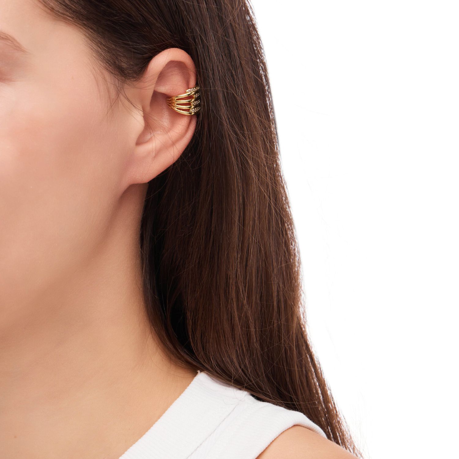 Кафф Transverse Pearl Cuff - Gold