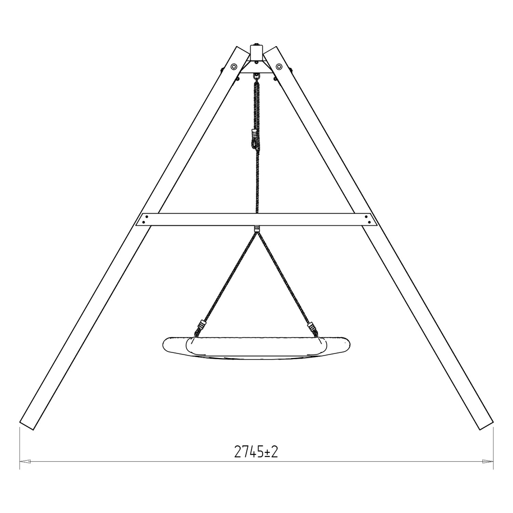 Деревянные качели с двумя качелями гнездо Свиби