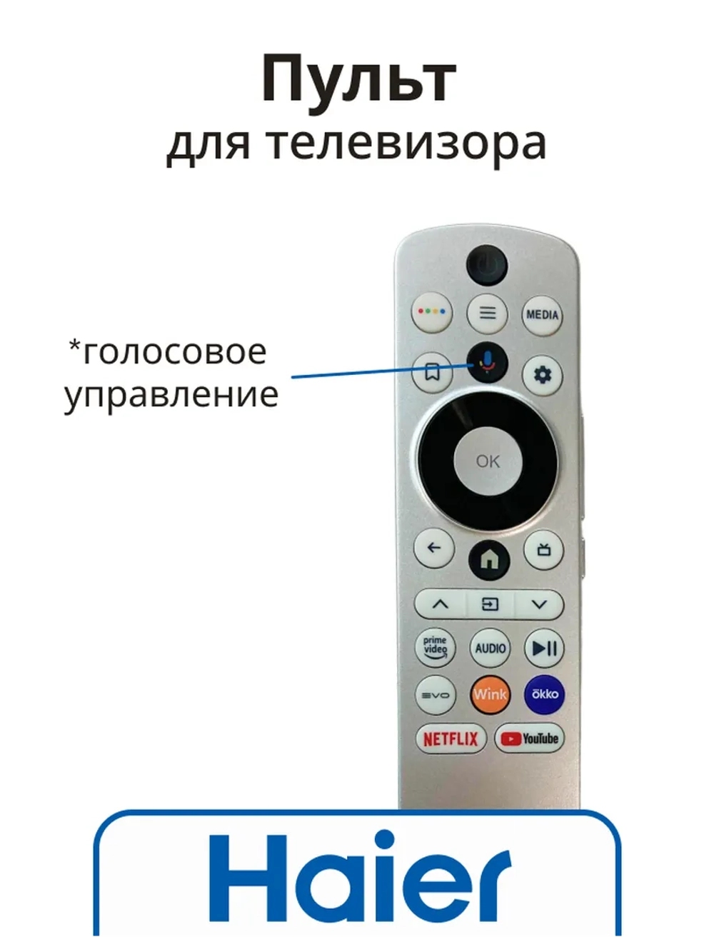 Пульт для телевизора Haier 0530080921 (0530090474, HTR-U33GR, 0530090665) 0530080921